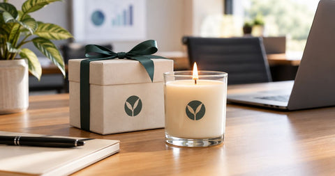 Can a corporate candle gift include a company logo?