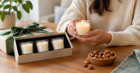 Is it safe to give a candle gift set to someone with a nut allergy?