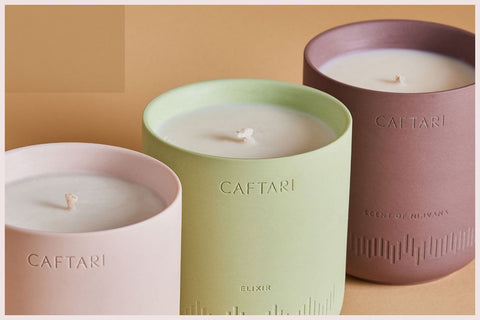 Three Caftari candles in a burn-time comparison