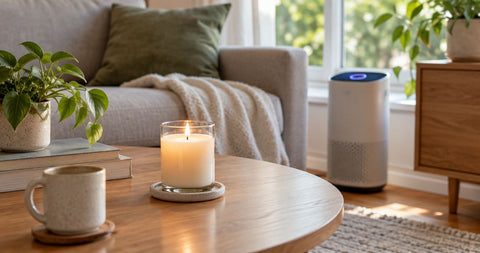 Does burning a candle actually improve or worsen air quality?